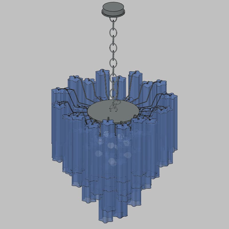 Люстра Murano Blue Tronchi