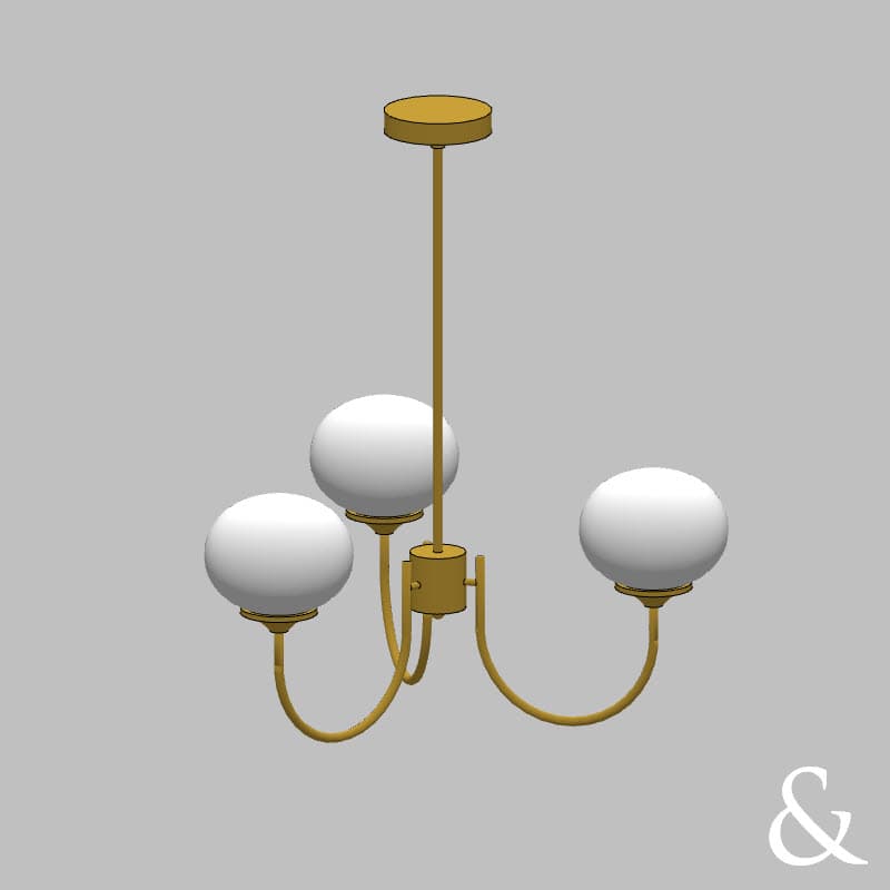 Marshmallow Chandelier х3