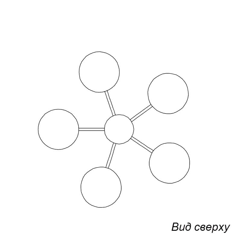 Marshmallow Chandelier х5 view 2