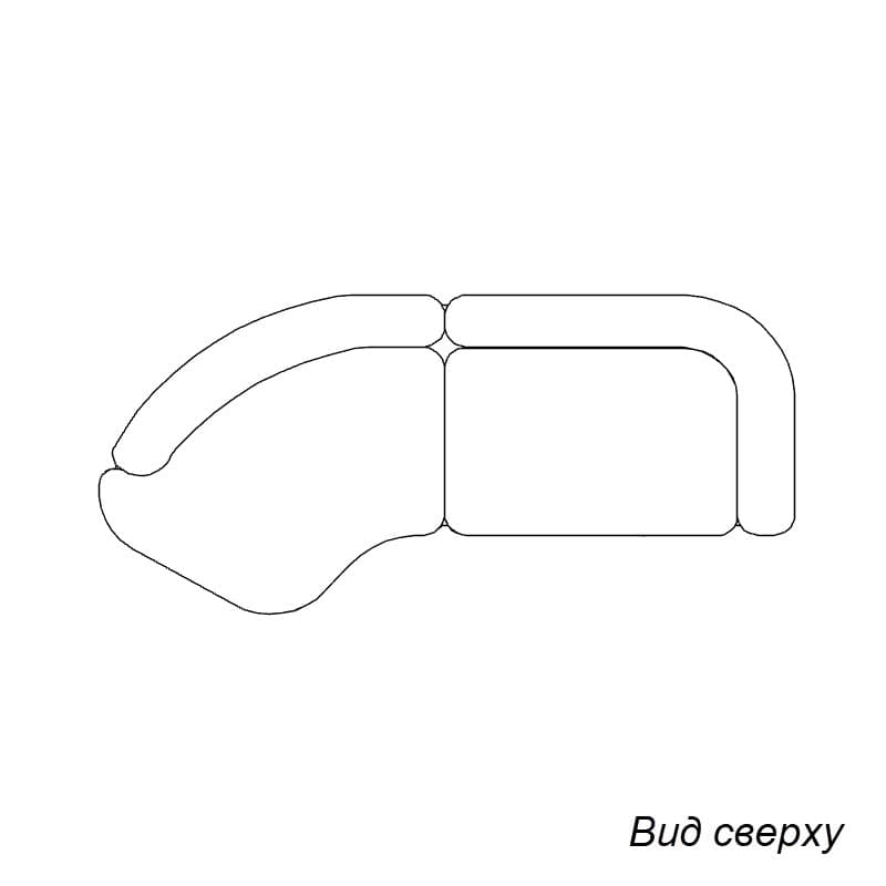 Диван модульный скруглённый view 2