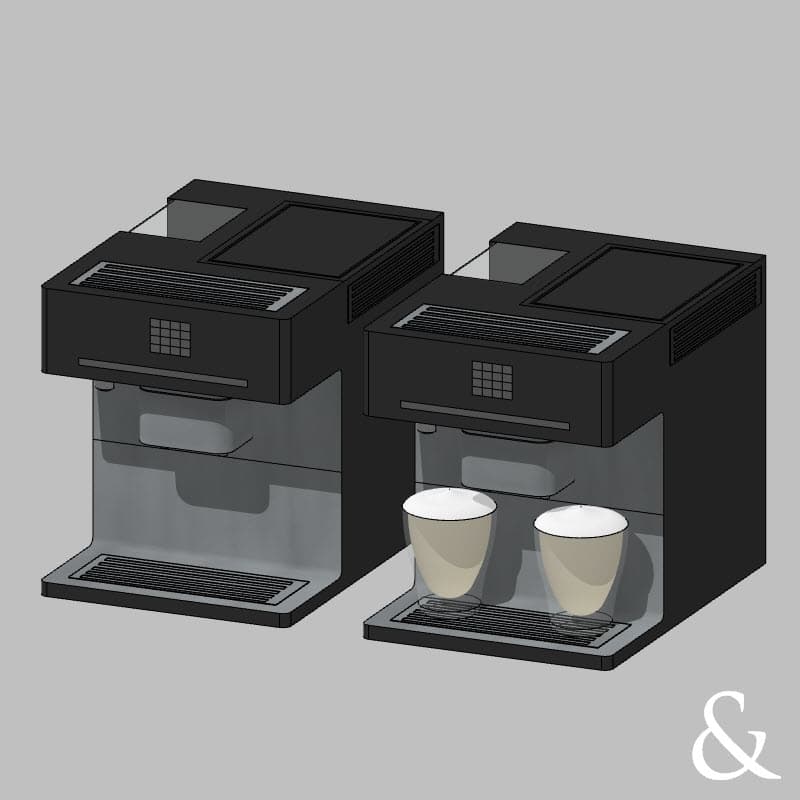 Кофемашина без и со стаканами