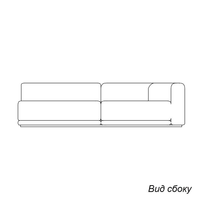 Диван модульный скруглённый view 3