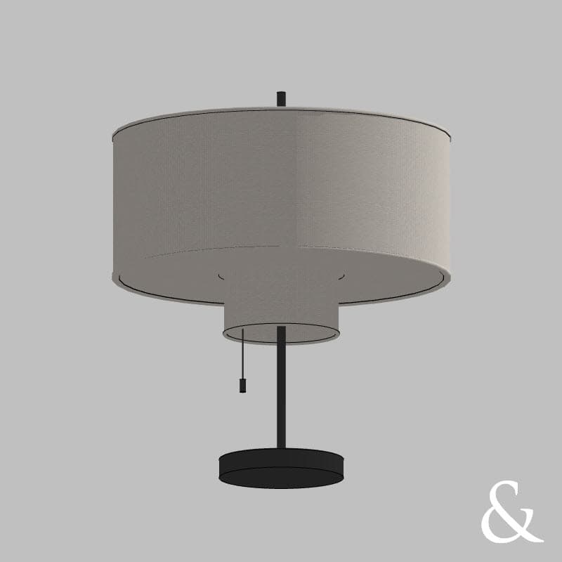 Настольная лампа Margin Beige Canvas