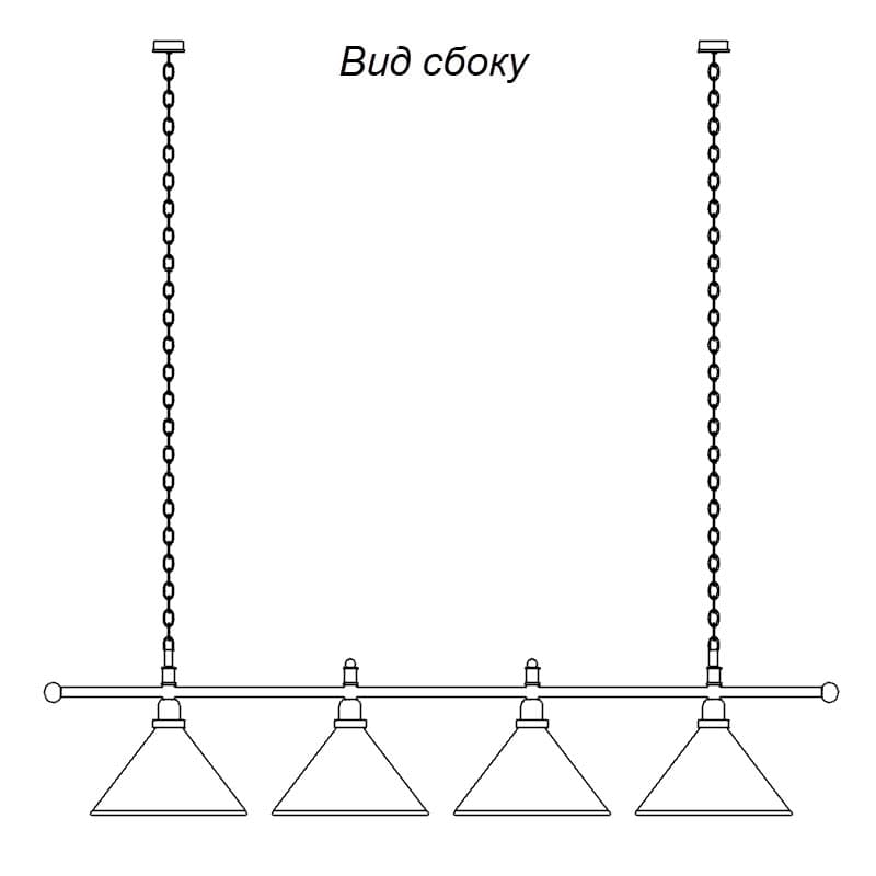 Светильник для бильярда Prestige Golden view 3